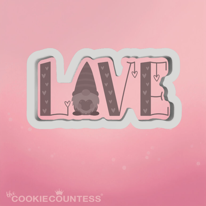 The Cookie Countess Cookie Cutter Love Gnome Cookie Cutter