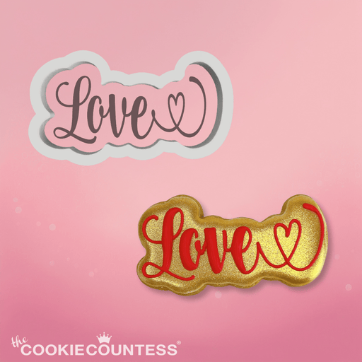 The Cookie Countess Cookie Cutter Love Script Cookie Cutter