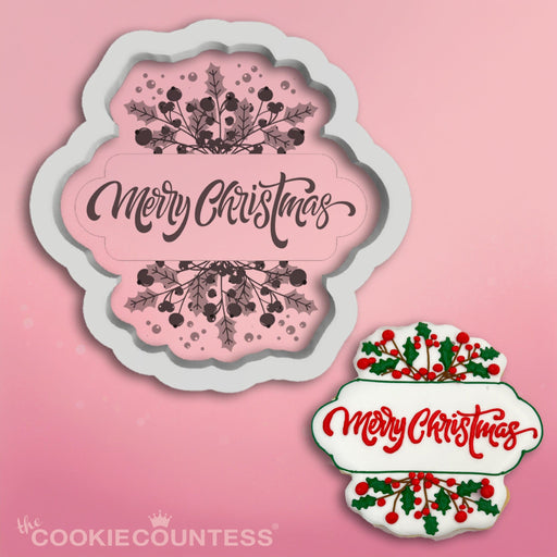 The Cookie Countess Cookie Cutter Merry Christmas Plaque