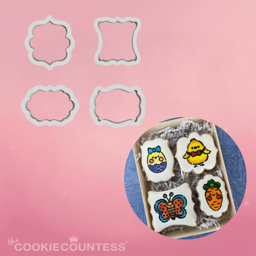 The Cookie Countess Cookie Cutter Mini Plaque Set of 4 Cutters