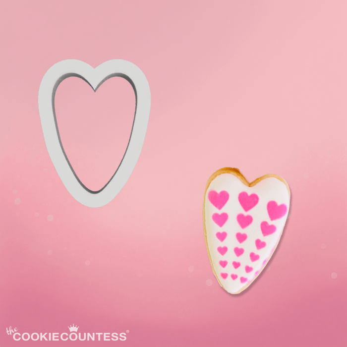 The Cookie Countess Cookie Cutter Mini Tall Heart Cookie Cutter