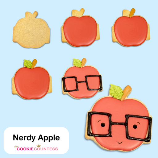 The Cookie Countess Cookie Cutter Nerdy Apple Cookie Cutter