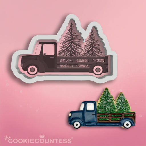 The Cookie Countess Cookie Cutter Vintage Truck with Trees
