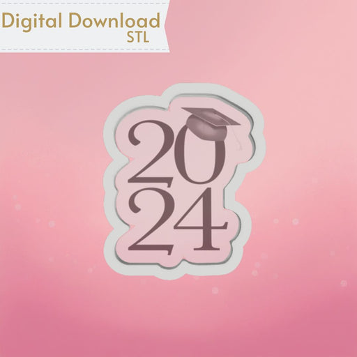 The Cookie Countess Digital Art Download 2024 with Grad Cap Cookie Cutter STL