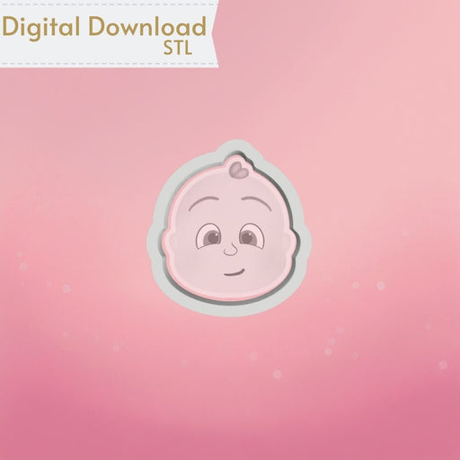 The Cookie Countess Digital Art Download Baby Face Cookie Cutter STL