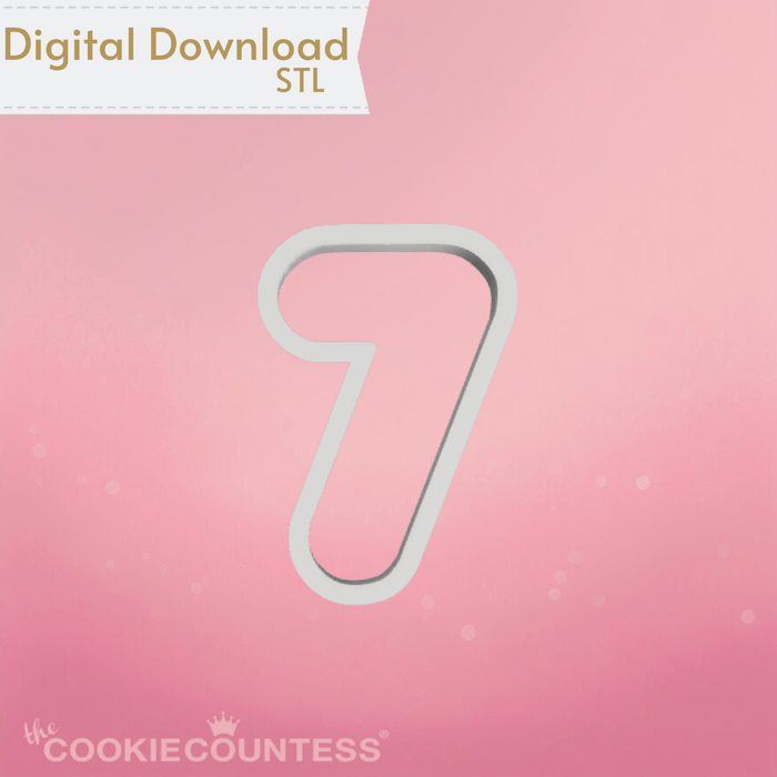 The Cookie Countess Digital Art Download Balloon Seven Cookie Cutter STL