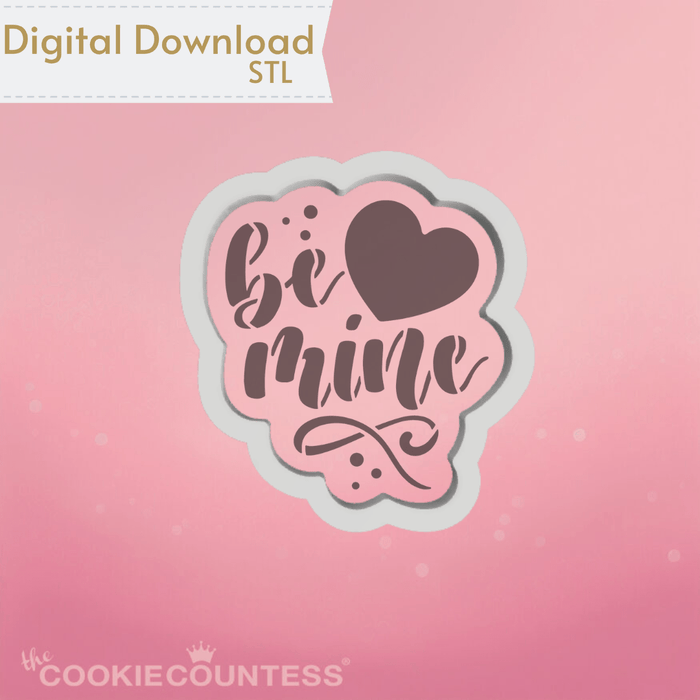 The Cookie Countess Digital Art Download Be Mine Cookie Cutter STL