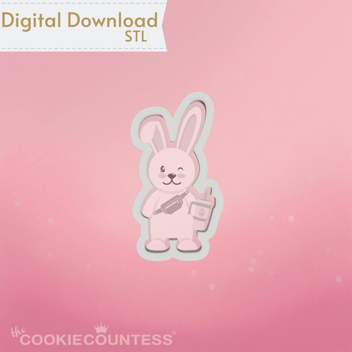 The Cookie Countess Digital Art Download Bougie Bunny Cookie Cutter STL