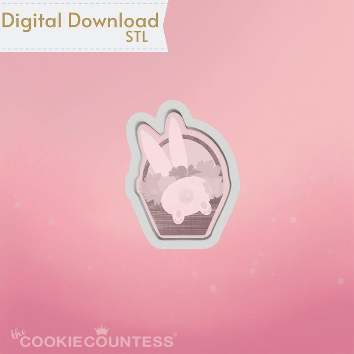 The Cookie Countess Digital Art Download Bunny Basket Cookie Cutter STL