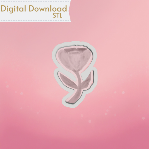 The Cookie Countess Digital Art Download Chunky Tulip Cookie Cutter STL