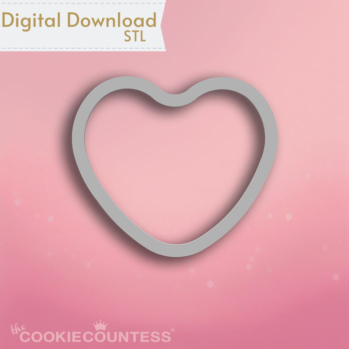 The Cookie Countess Digital Art Download Conversation Heart Cookie Cutter STL