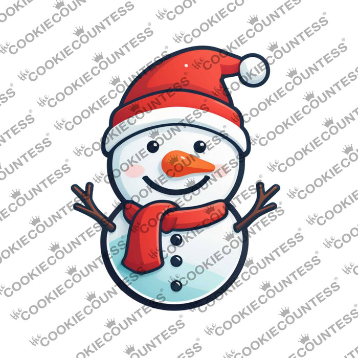The Cookie Countess Digital Art Download Cutesy Snowman - Digital Art Download