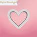 The Cookie Countess Digital Art Download Deep V Heart Cookie Cutter STL
