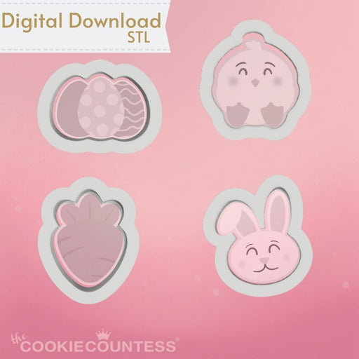 The Cookie Countess Digital Art Download Easter Mini Cutters STL Set