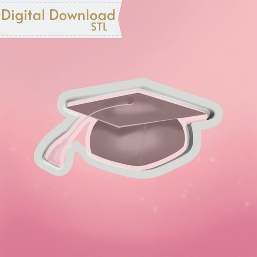 The Cookie Countess Digital Art Download Graduation Cap Cookie Cutter STL
