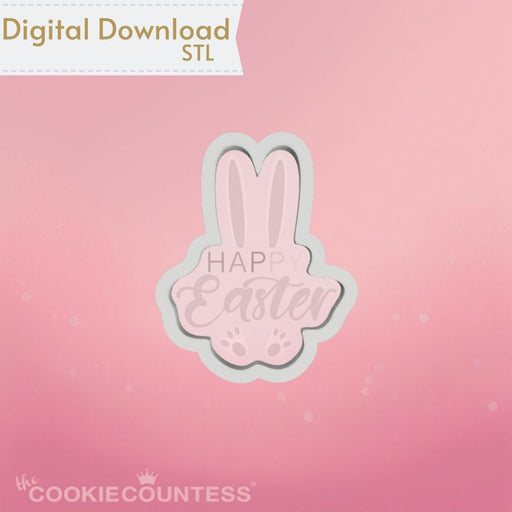 The Cookie Countess Digital Art Download Happy Easter Ears Cookie Cutter STL