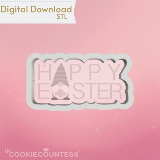 The Cookie Countess Digital Art Download Happy Gnome Easter Cookie Cutter STL