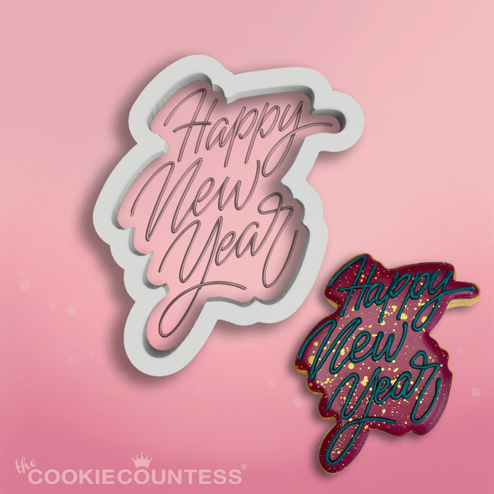 The Cookie Countess Digital Art Download Happy New Year Cookie Cutter STL
