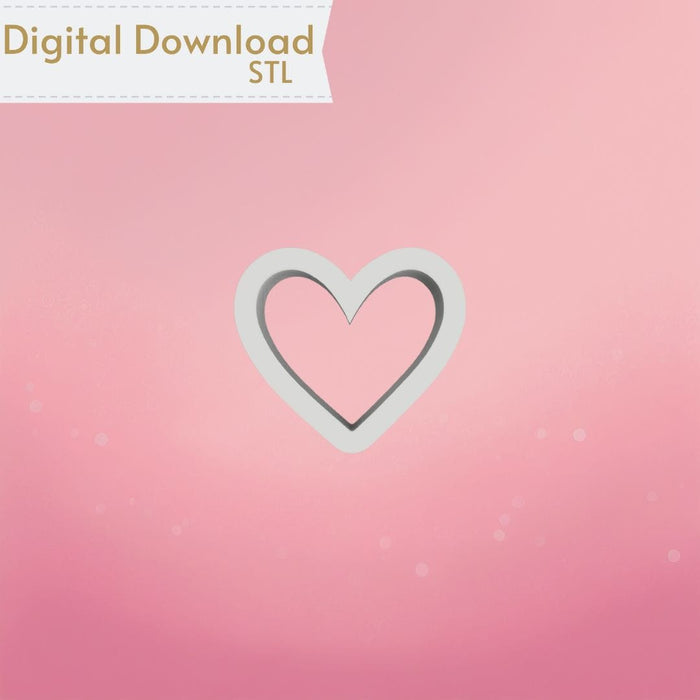 The Cookie Countess Digital Art Download Mini Heart Cookie Cutter STL