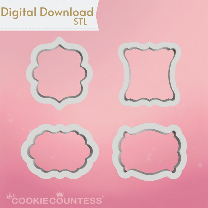 The Cookie Countess Digital Art Download Mini Plaques Cookie Cutters STL Set