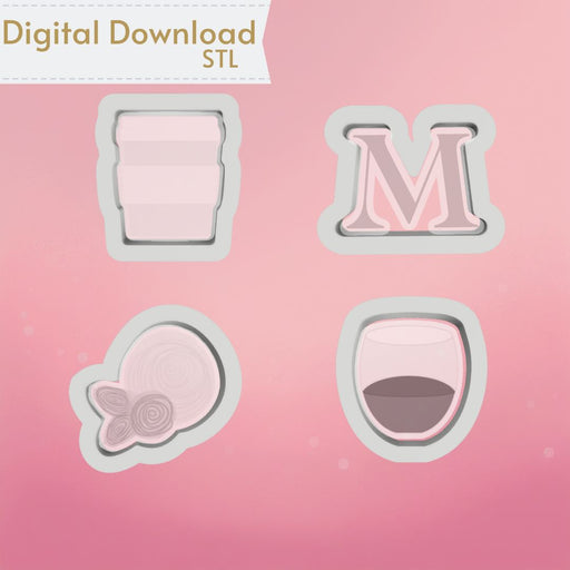 The Cookie Countess Digital Art Download Mother's Mini Cutters Set STL