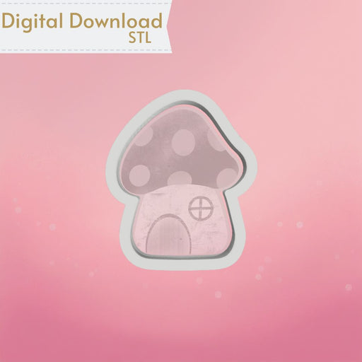 The Cookie Countess Digital Art Download Mushroom House Cookie Cutter STL
