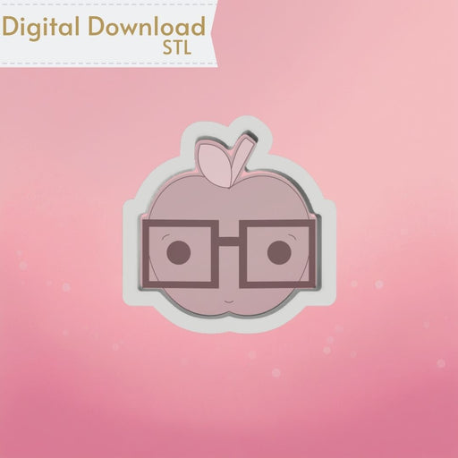 The Cookie Countess Digital Art Download Nerdy Apple Cookie Cutter STL