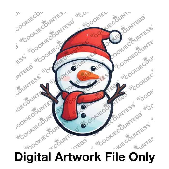 The Cookie Countess Digital Art Download PNG Digital Art File ONLY Cutesy Snowman - Digital Download, Cutter &/or Artwork