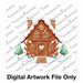 The Cookie Countess Digital Art Download PNG Digital Art File ONLY Gingerbread House with trees - Digital Download, Cutter and/or Artwork