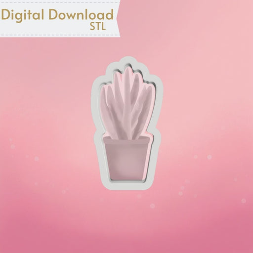 The Cookie Countess Digital Art Download Potted Plant Cookie Cutter STL