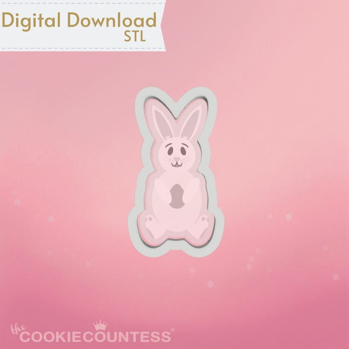 The Cookie Countess Digital Art Download Sitting Bunny Cookie Cutter STL