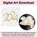 The Cookie Countess Digital Art Download STL Cutter File AND PNG Art File 2024 Thin Numbers - Digital Download, Cutter and/or Artwork