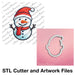 The Cookie Countess Digital Art Download STL Cutter File AND PNG Art File Cutesy Snowman - Digital Download, Cutter &/or Artwork