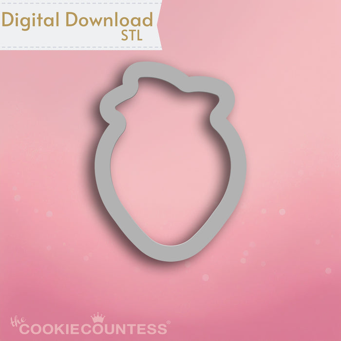 The Cookie Countess Digital Art Download Strawberry Cookie Cutter STL