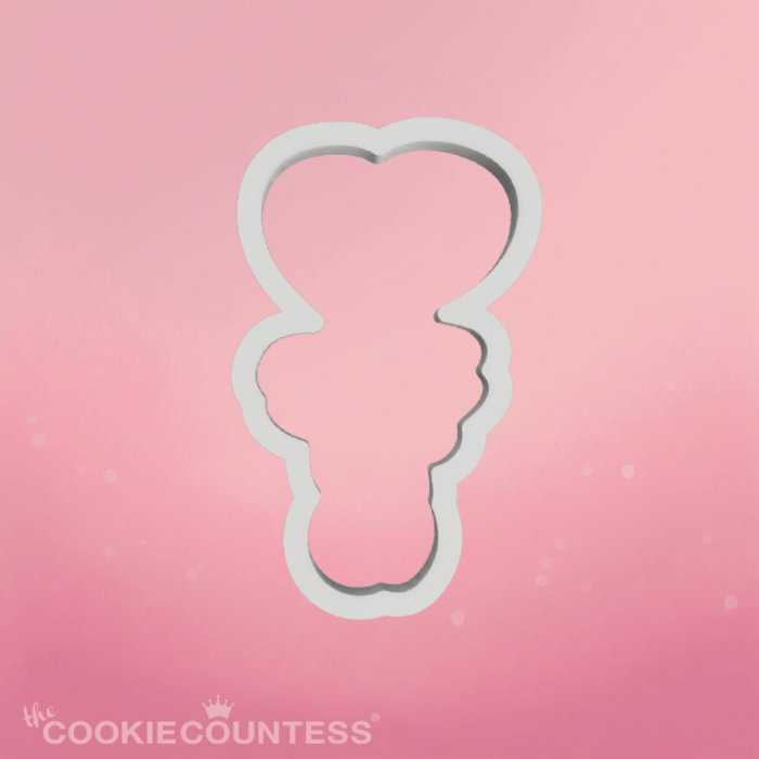 The Cookie Countess Digital Art Download Teddy bear with Heart Balloon Cookie Cutter STL