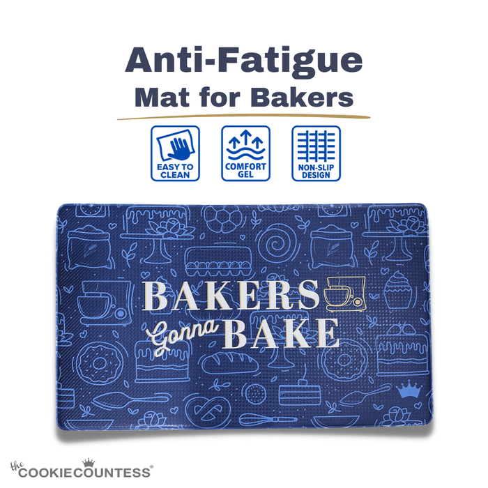 The Cookie Countess Kitchen Tool Baker's Anti-Fatigue Gel Kitchen Mat - Bakers Gonna Bake