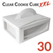 The Cookie Countess Packaging 30 Boxes Clear Cookie Cube XXL, 12.5 x 9.5 x 4.5