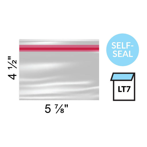 The Cookie Countess Packaging Clear Lip & Tape Bags 5 7/8 x 4 1/2" - pack of 100