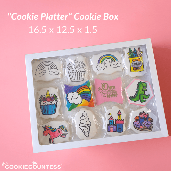 The Cookie Countess Packaging Cookie Box 16.5 x 12.5 x 1.5 'Cookie Platter'