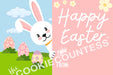 The Cookie Countess Packaging Eggs & Bunny To & From Easter Stickers