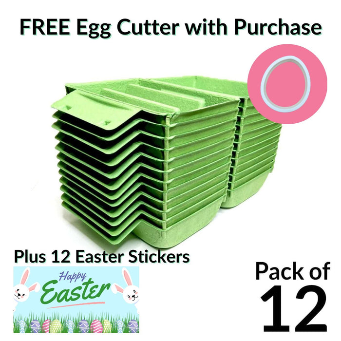 The Cookie Countess Packaging Pack of 12 with 12 Easter Stickers Cookie Carton