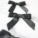 The Cookie Countess Packaging Pre-tied Grosgrain Bows with Wire Twist Tie: Black