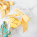 The Cookie Countess Packaging Pre-tied Grosgrain Bows with Wire Twist Tie: Old Gold