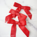 The Cookie Countess Packaging Pre-tied Grosgrain Bows with Wire Twist Tie: Scarlet Red