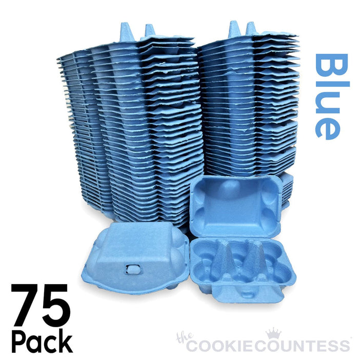 The Cookie Countess Packaging Sky Blue Egg Cartons _- Bulk set of 75
