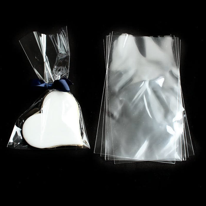 5 1/4 x 7 1/8 100 Pack Clear Self Adhesive Plastic Bags for 5 x