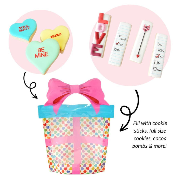 The Cookie Countess Packaging Valentine's Day Cookie Bag
