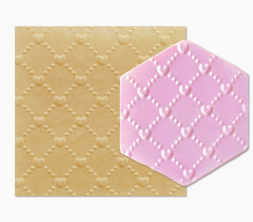 The Cookie Countess Parchment Texture Sheets - Heart Lattice Dots