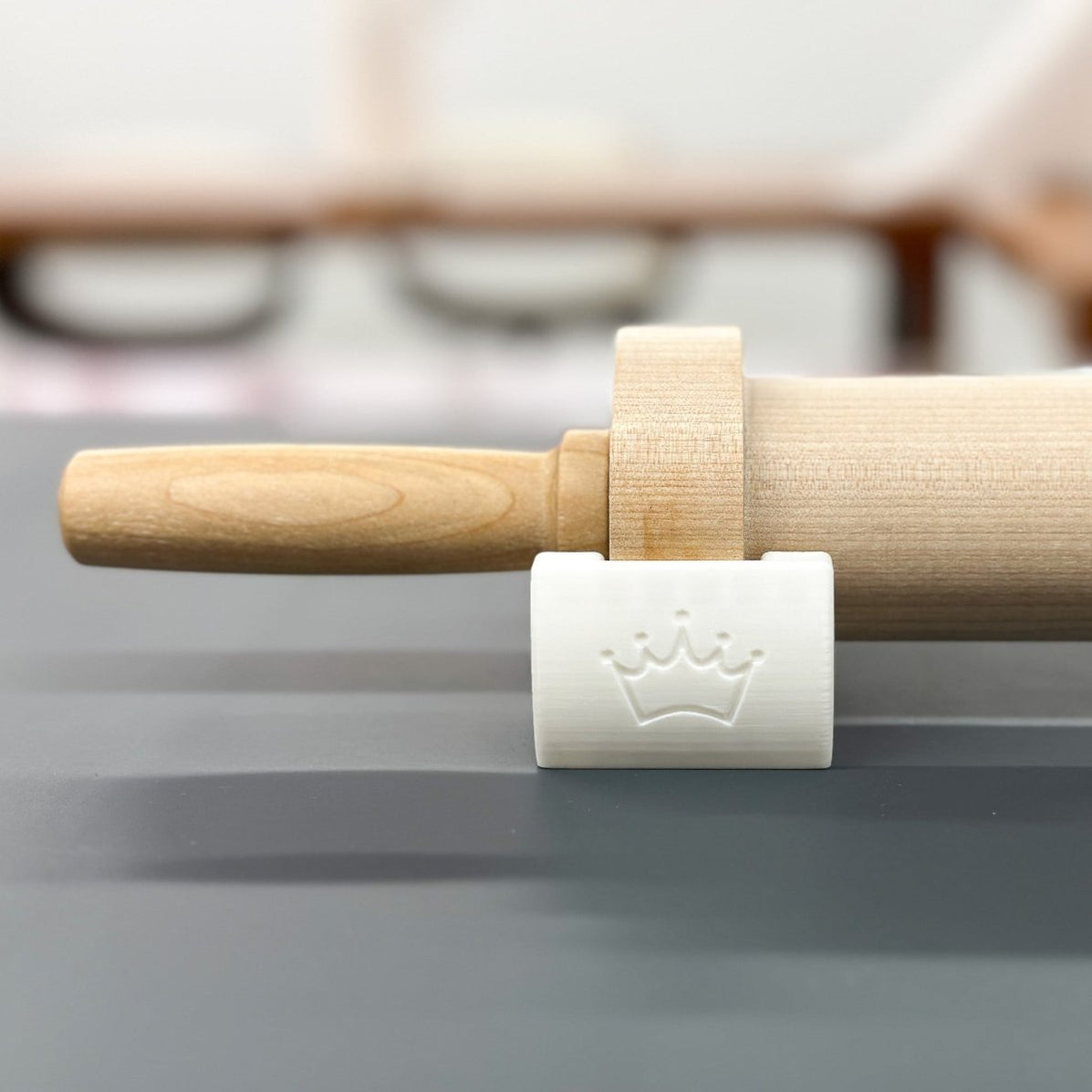 Pin Against Counter The Cookie Countess Precision Rolling Pin - Counter Rest