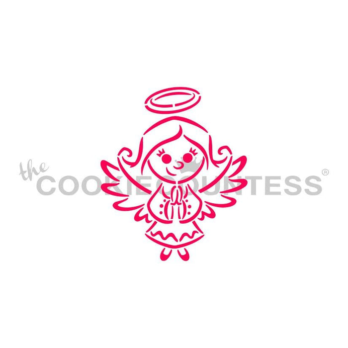The Cookie Countess PYO Stencil Angel Ornament PYO Stencil - Drawn by Krista